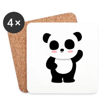 Panda - Coasters (set of 4) - white - Front