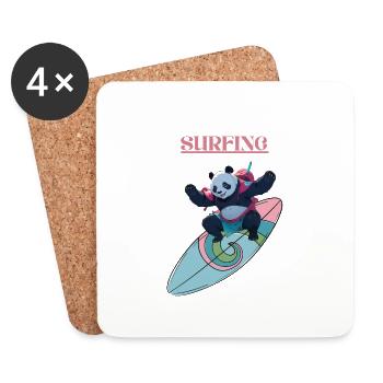 Surfing - Untersetzer (4er-Set) - Weiß - Vorne
