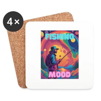 Fishing Mood - Untersetzer (4er-Set) - Weiß - Vorne