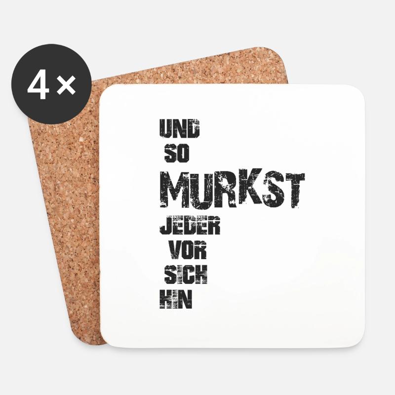 Und so murkst jeder vor sich hin - Untersetzer (4er-Set) - Weiß