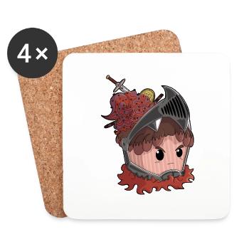 Knight Cupcake - Untersetzer (4er-Set) - Weiß - Vorne