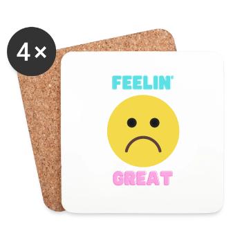 Feeling Great - Untersetzer (4er-Set) - Weiß - Vorne