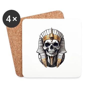 Pharaoh- Mummy - Egypt - Coasters (set of 4) - white - Front