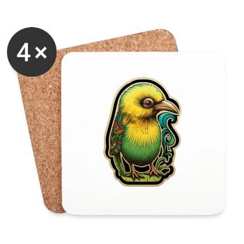 Kiwi - Coasters (set of 4) - white - Front