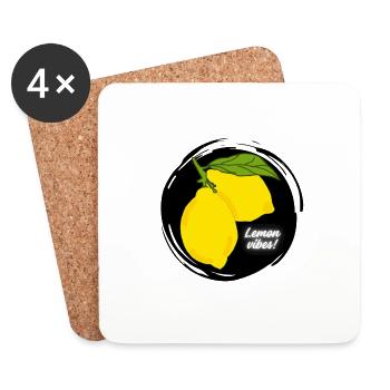 Lemon Summer Fruit - Coasters (set of 4) - white - Front