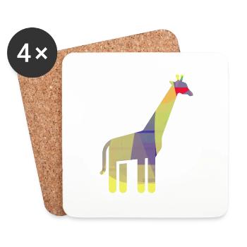 Giraffe - Untersetzer (4er-Set) - Weiß - Vorne