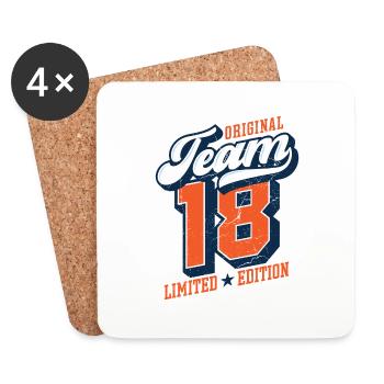 Original Team 18 - Limited Edition - Coasters (set of 4) - white - Front