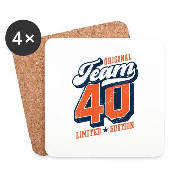 Original Team 40 - Limited Edition - Coasters (set of 4) - white - Front