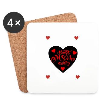 Best Mum Evers - Coasters (set of 4) - white - Front