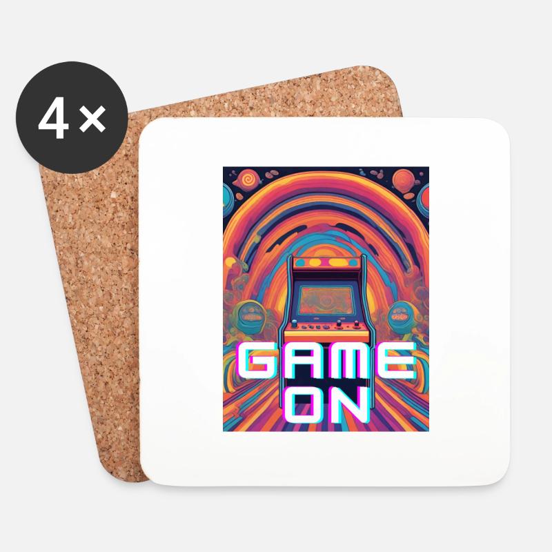 Game On! - Untersetzer (4er-Set) - Weiß