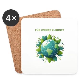 Climate Protection Earth - Coasters (set of 4) - white - Front