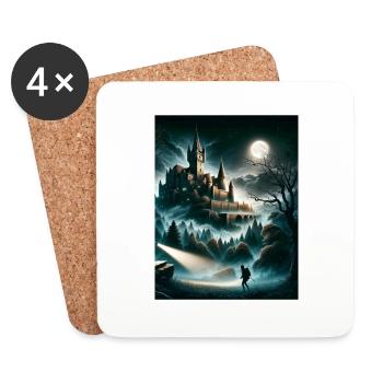 Donjon de la nuit - Dessous de verre (lot de 4) - blanc - Devant