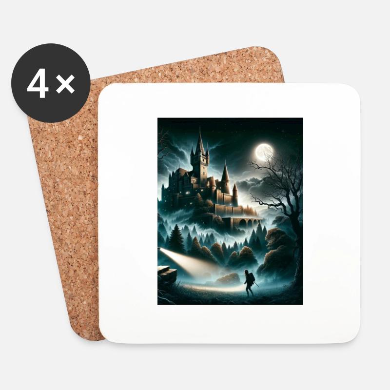 Nachtwache - Untersetzer (4er-Set) - Weiß
