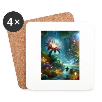 LuminaBloom - Coasters (set of 4) - white - Front