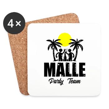 Malle Party Team Holidays Mallorca - Coasters (set of 4) - white - Front