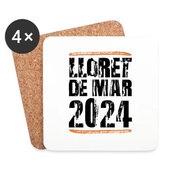 Lloret De Mar 2024 Citation - Dessous de verre (lot de 4) - blanc - Devant