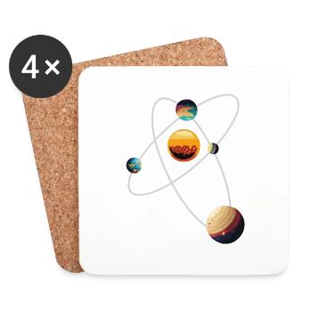 fiktives sonnensystem - Untersetzer (4er-Set) - Weiß - Vorne