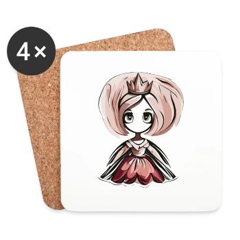 kleine prinzessin - Untersetzer (4er-Set) - Weiß - Vorne