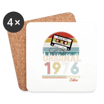 Elegant Retro Gift: 1976 Vintage - Coasters (set of 4) - white - Front