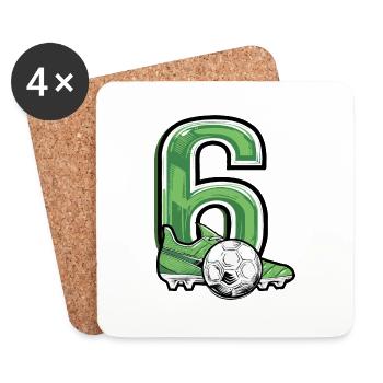 Football 6 years old - Coasters (set of 4) - white - Front