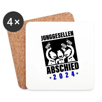 Bachelor Party 2024 Bachelor Party - Coasters (set of 4) - white - Front