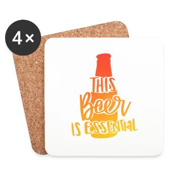 This Beer Is Essential - Untersetzer (4er-Set) - Weiß - Vorne