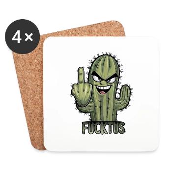 Fucktus Fick - Untersetzer (4er-Set) - Weiß - Vorne