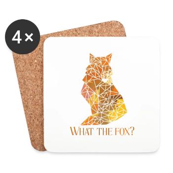 What the fox? - Coasters (set of 4) - white - Front
