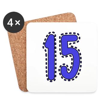 15. 15 YEARS. 15th ANNIVERSARY. 15 YEAR ANNIVERSARY. - Coasters (set of 4) - white - Front
