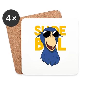 Shoebill Bird Ornithologist Forest I Gift - Coasters (set of 4) - white - Front