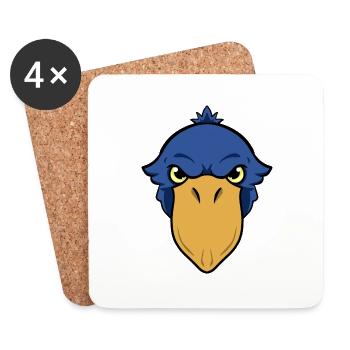 Shoebill Bird Ornithologist Forest I Gift - Coasters (set of 4) - white - Front