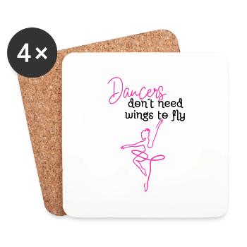 Dancers don´t need wings - Untersetzer (4er-Set) - Weiß - Vorne
