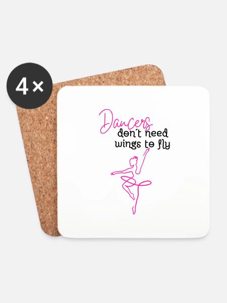 Dancers don´t need wings - Untersetzer (4er-Set) - Weiß