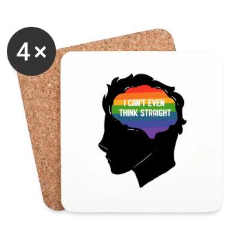 Can't even think straight - Untersetzer (4er-Set) - Weiß - Vorne