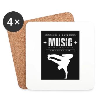 Musik 2 - Untersetzer (4er-Set) - Weiß - Vorne