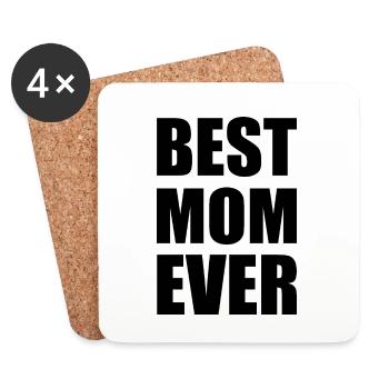 Best mom ever - Untersetzer (4er-Set) - Weiß - Vorne