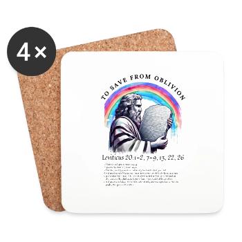 To save from oblivion - Coasters (set of 4) - white - Front