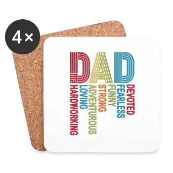 DAD - Untersetzer (4er-Set) - Weiß - Vorne