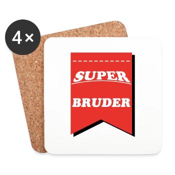 FRERE SOEUR BROTHER SISTER - Dessous de verre (lot de 4) - blanc - Devant