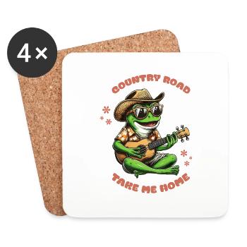 Country Road Take Me Home - Coasters (set of 4) - white - Front
