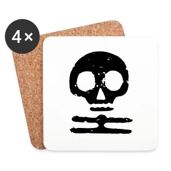 Mort blanche Finlande - Dessous de verre (lot de 4) - blanc - Devant