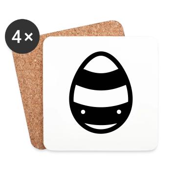 Egg - Coasters (set of 4) - white - Front