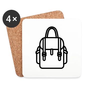 Backpack - Coasters (set of 4) - white - Front