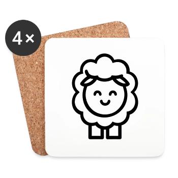 sheep - Coasters (set of 4) - white - Front