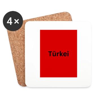 Turquie - Dessous de verre (lot de 4) - blanc - Devant