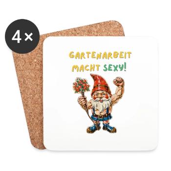 Gardening - Coasters (set of 4) - white - Front
