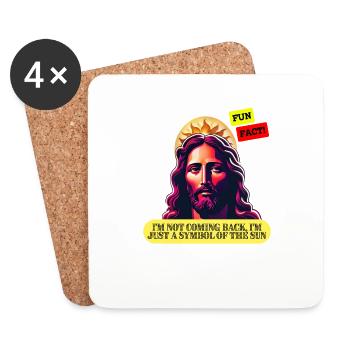 Jésus ne reviendra pas - Dessous de verre (lot de 4) - blanc - Devant