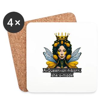 faite reine - Dessous de verre (lot de 4) - blanc - Devant