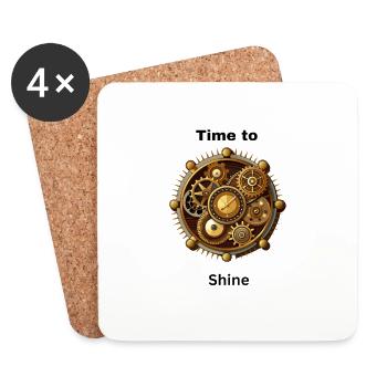 time to shine - Untersetzer (4er-Set) - Weiß - Vorne