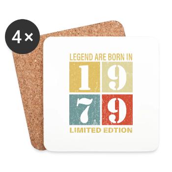 Original Calendar 1979 Vintage Birthday Rec - Coasters (set of 4) - white - Front